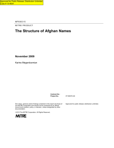 The Structure of Afghan Names