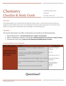 Chemistry Final Study Guide