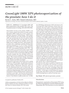 GreenLight 180W XPS photovaporization of the prostate: how I do it