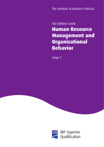 Human Resource Management and Organizational Behavior