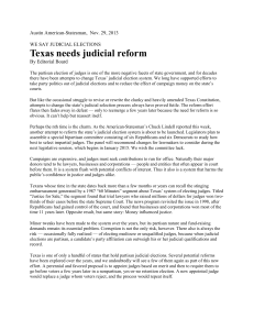 Texas needs judicial reform