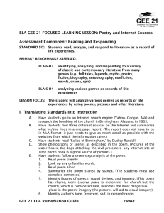 GEE 21 ELA Remediation Guide ELA GEE 21 FOCUSED