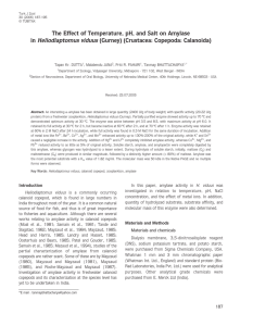 The Effect of Temperature, pH, and Salt on Amylase in