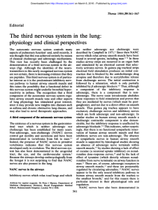 The third nervous system in the lung