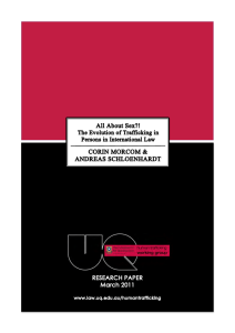 The Evolution of International Law Relating to Trafficking in Persons