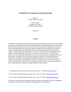 Profitability Decomposition and Operating Risk