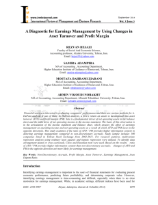 A Diagnostic for Earnings Management by Using Changes in Asset