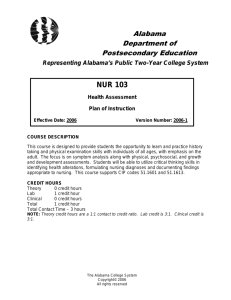 NUR103 - Health Assessment