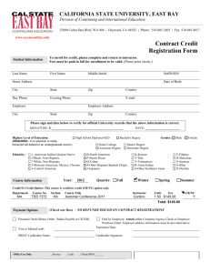 Contract Credit Registration Form