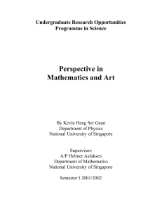 Perspective in Mathematics and Art