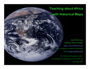 Teaching about Africa with Historical Maps