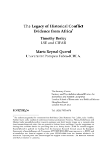 The Legacy of Historical Conflict Evidence from Africa