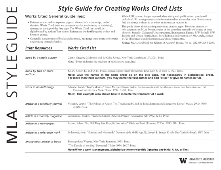 mla style cover sheet