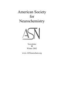 ASN Newsletter - The American Society for Neurochemistry