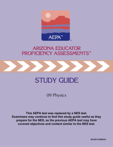 Physics - Arizona Educator Proficiency Assessments