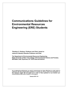 Communication Guide - SUNY College of Environmental Science