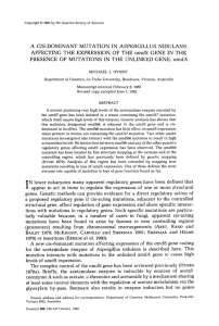 A CIS-DOMINANT MUTATION IN ASPERGILLUS