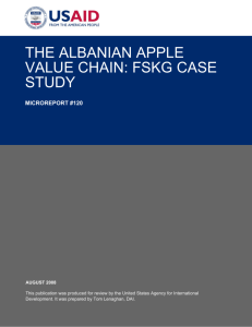 the albanian apple value chain: fskg case study