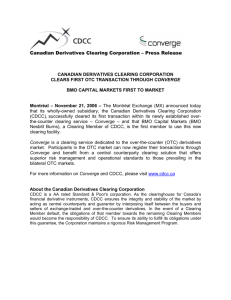 Canadian Derivatives Clearing Corporation – Press Release