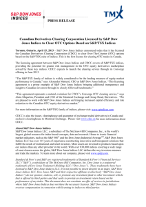 PRESS RELEASE Canadian Derivatives Clearing Corporation