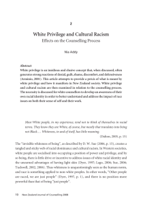 White Privilege and Cultural Racism
