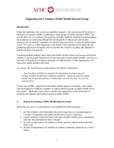 Creating a Public Health Interest Group