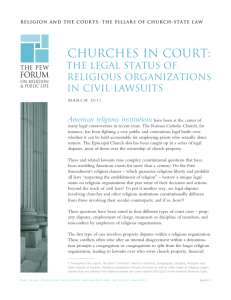 Churches in Court - Pew Research Center: Religion & Public Life