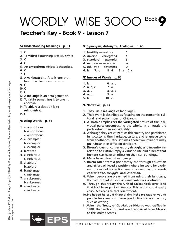 images Wordly Wise 3000 Book 8 Lesson 6 Answer Key Free Pdf wordly...