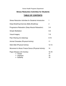 Stress Reduction Activities - SFUSD School Health Programs