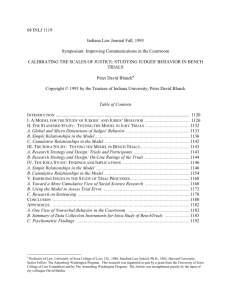 Studying Judges' Behavior in Bench Trials