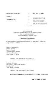 Document generated from the Louisiana Court of Appeal, Fourth