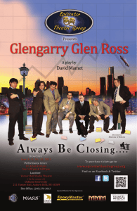 Glengarry Glen Ross'' 2011 Playbill.