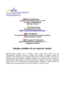 Simple models of an electric motor - (EU