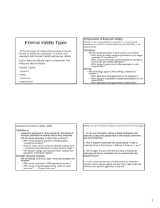 External Validity Types