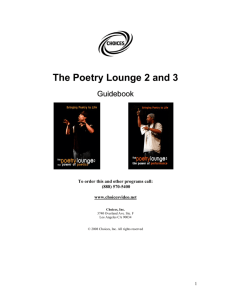 The Poetry Lounge 2 and 3 Guidebook