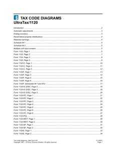 Tax Code Diagrams: UltraTax/1120