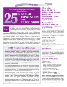 Trade Show Registration - District of Columbia Health Care