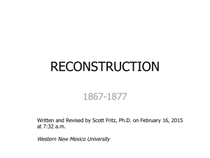 reconstruction - Western New Mexico University