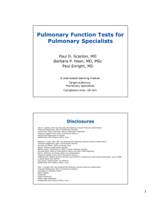 Pulmonary Function Tests for Pulmonary Specialists