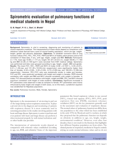 Spirometric evaluation of pulmonary functions of medical students in