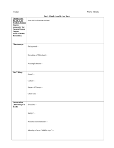 Name: World History Early Middle Ages Review Sheet Europe After