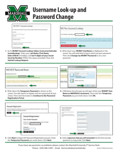 Username Look-up and Password Change