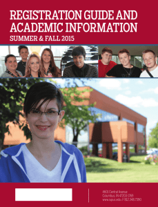 registration guide and academic information