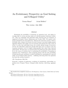 An Evolutionary Perspective on Goal Seeking and S