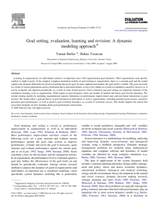 Barlas, Y. and H. Yasarcan, 2006, "Goal Setting, Evaluation