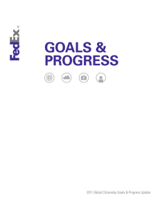 goals & progress - FedEx Global Citizenship Report