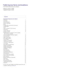 FedEx Express Terms and Conditions