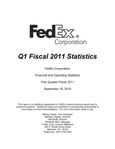 Q1 Fiscal 2011 Statistics