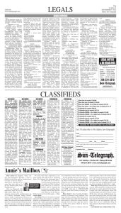 LegaLs CLassiFieds - Sidney Sun Telegraph