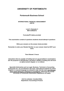 university of portsmouth - International University, Sofia